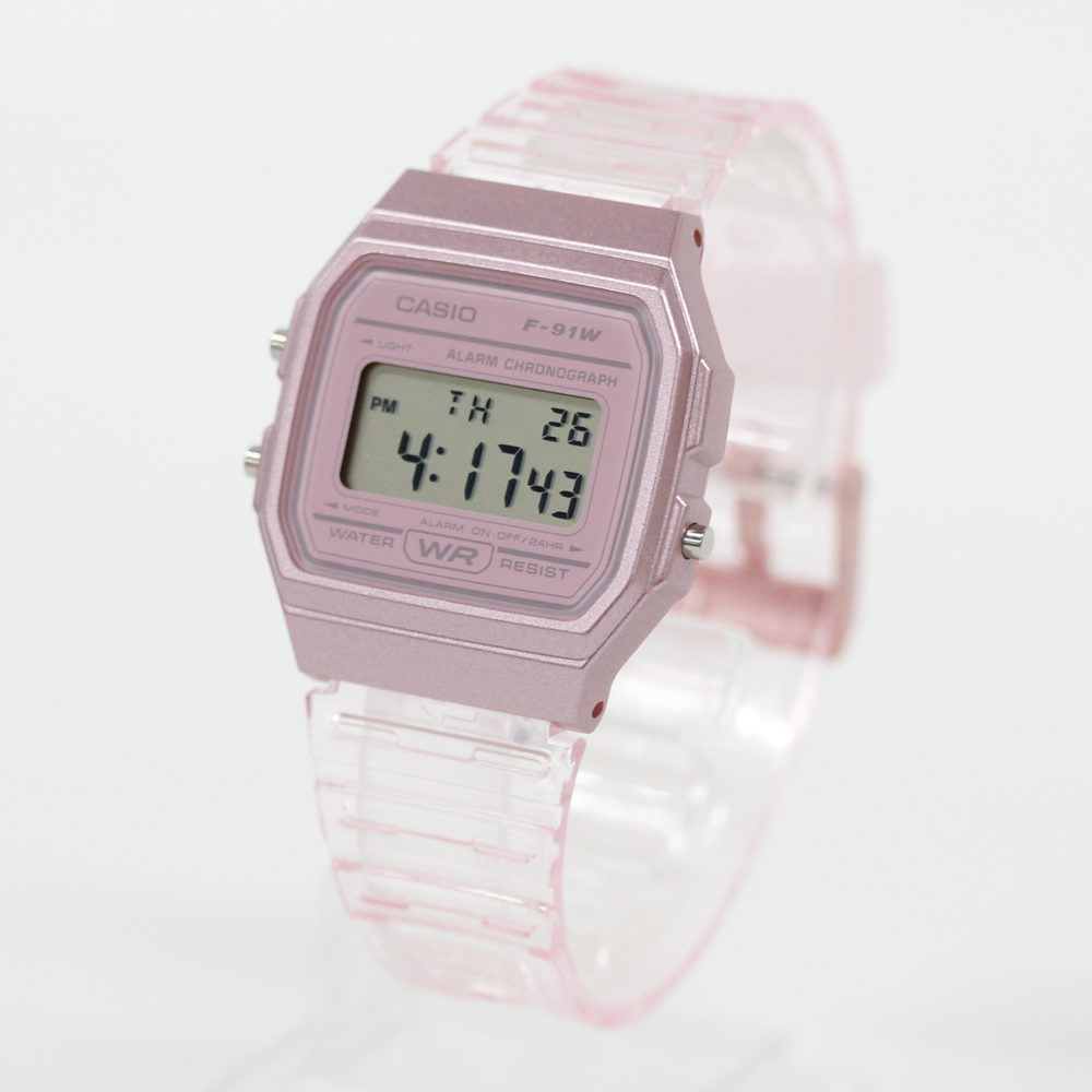 CASIO F-91WS-4JH Digital Quartz resin glass Pink Pink | eBay